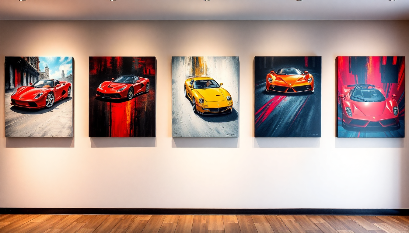 Les 5 plus beaux tableaux Ferrari de l'artiste Hilario