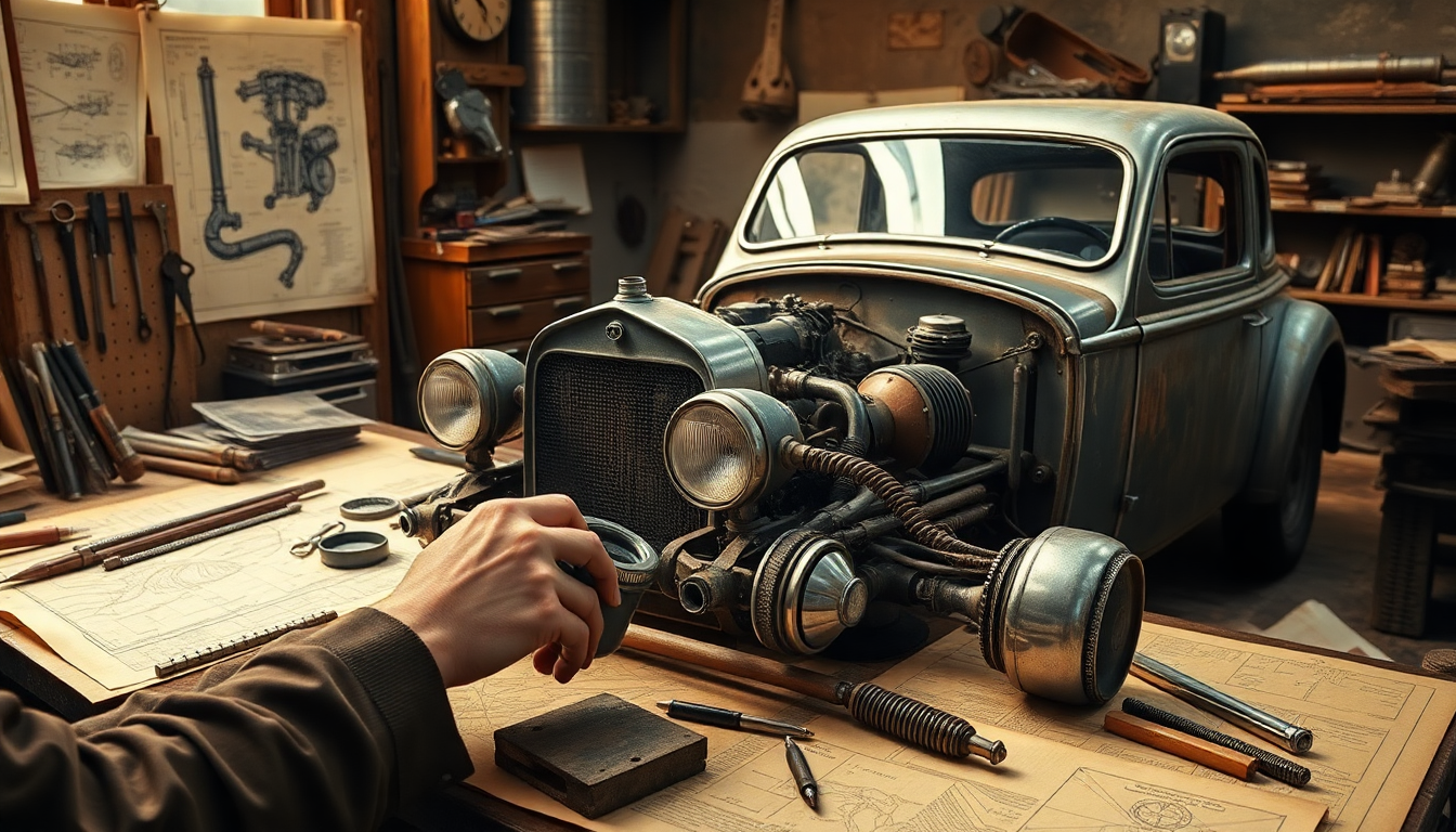 Le processus créatif derrière la restauration clé : Une exploration de l'art automobile de Hilario