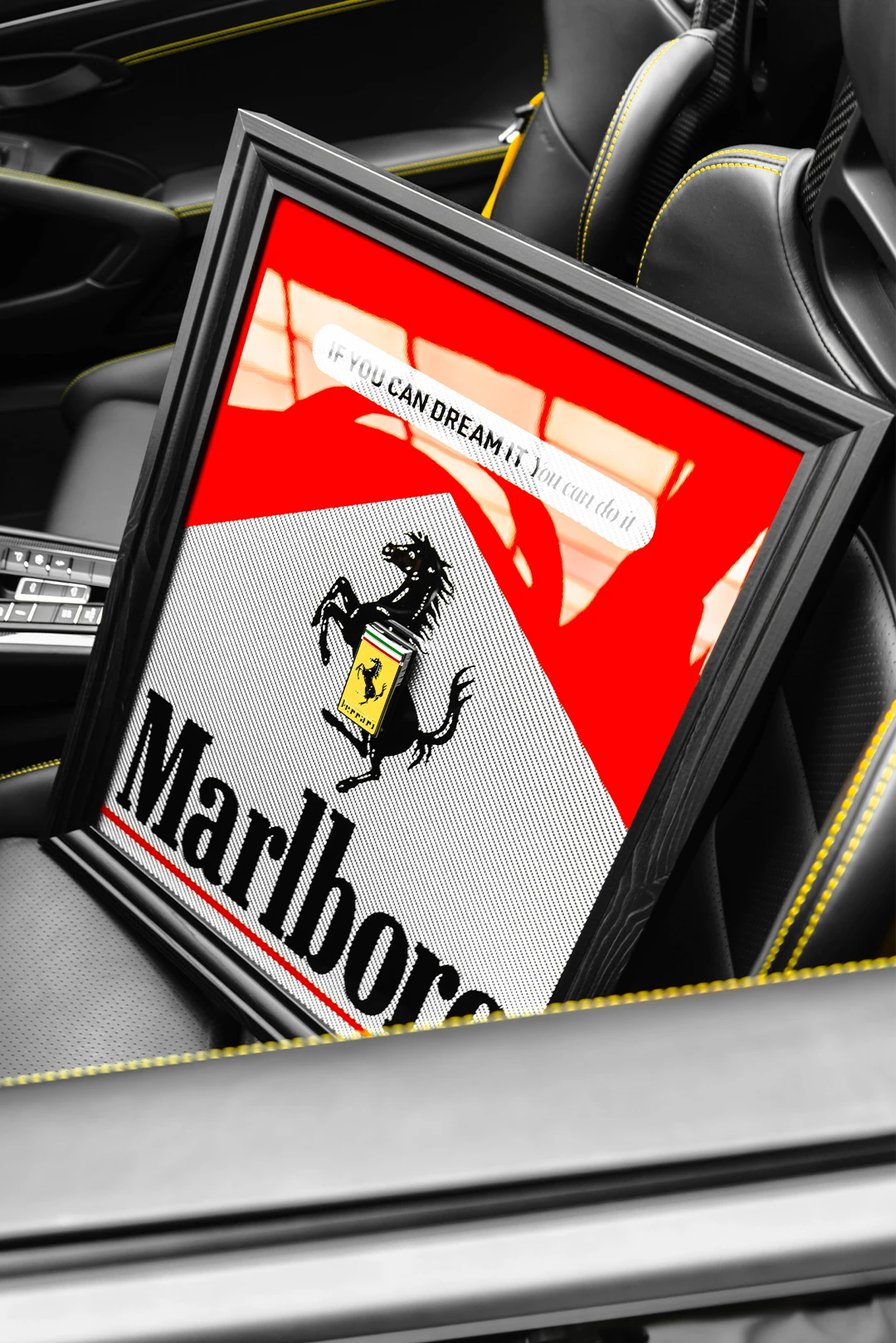 Ferrari 849 Testarossa Marlboro Framed Automobili