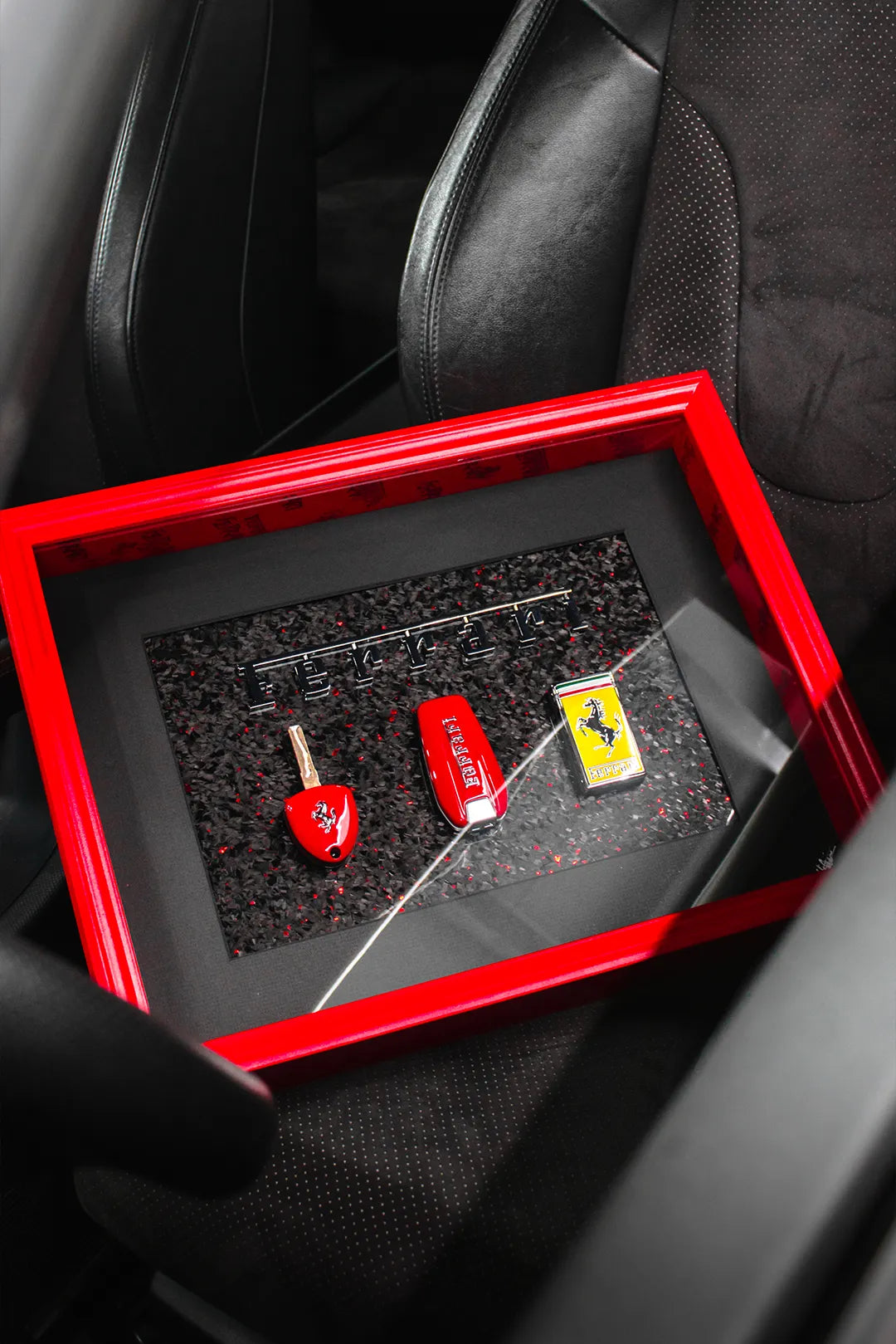 Tableau Ferrari 458 Speciale 488 Pista SF90 Stradale clé encadrée