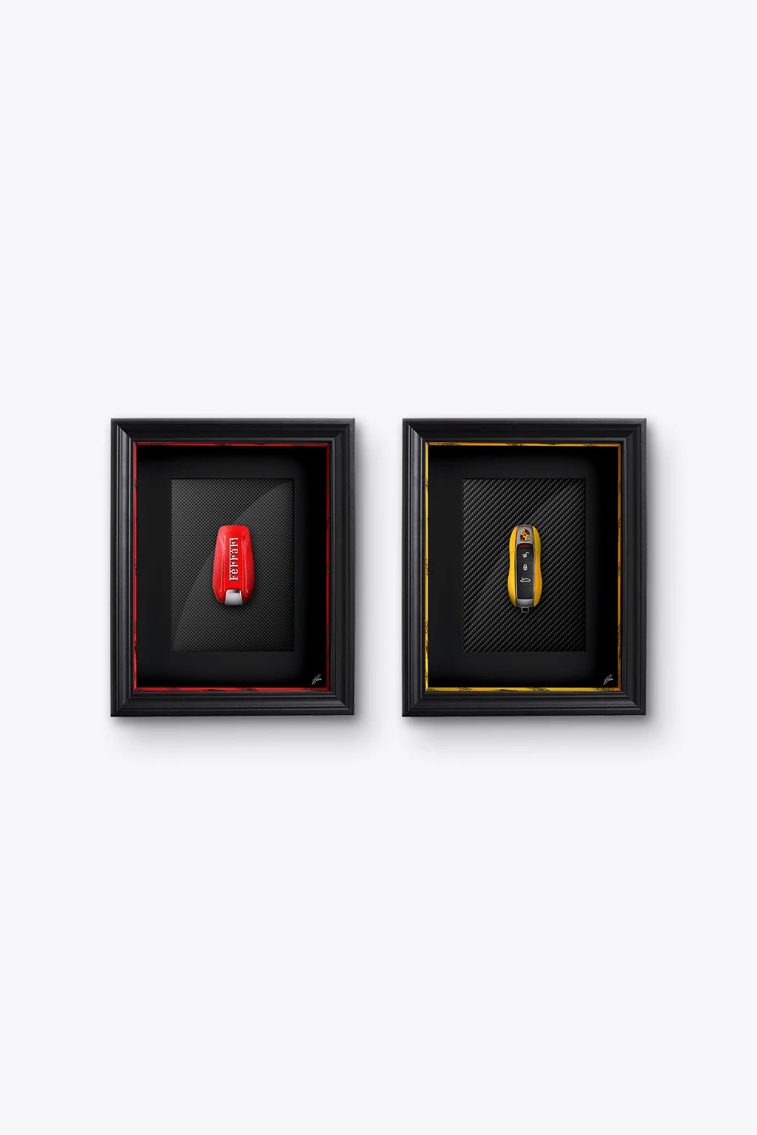 Ferrari 488 Spider & Porsche 991 911 GT3 Framed Automobili