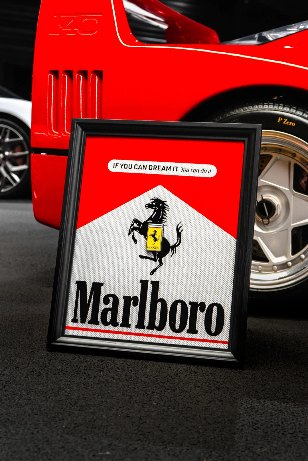 Ferrari 849 Testarossa Marlboro Framed Automobili