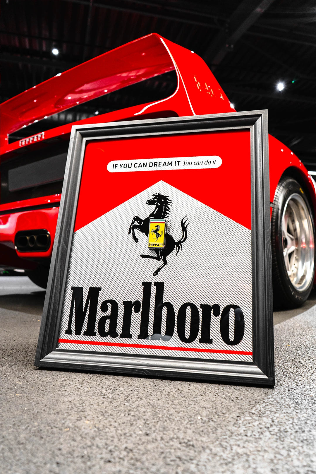 Ferrari 849 Testarossa Marlboro Framed Automobili