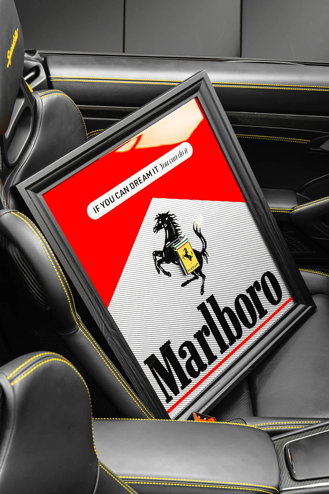Ferrari 849 Testarossa Marlboro Framed Automobili
