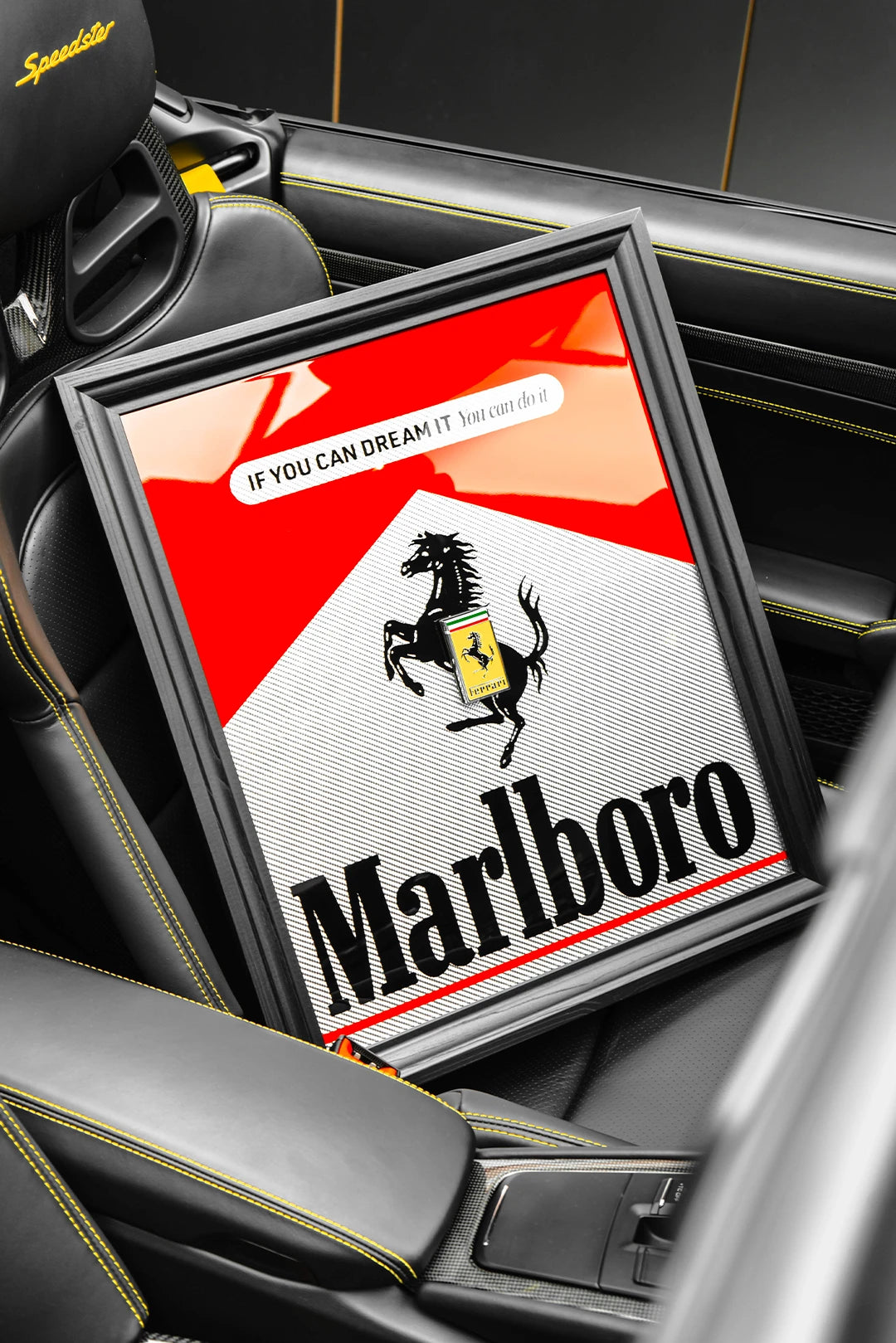 Ferrari 849 Testarossa Marlboro Framed Automobili